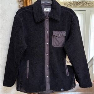 LIV Women's Black Sherpa Jacket. Size XS.